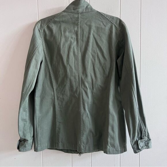 NWT Vince Women's Military Canvas Olive Green Utility Jacket - Picture 10 of 14